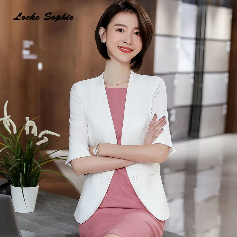 1pcs Women's Plus size Blazers coats 2019 Autumn cotton Splicing Single Breasted Small Suits jackets ladies Skinny Blazers Suits