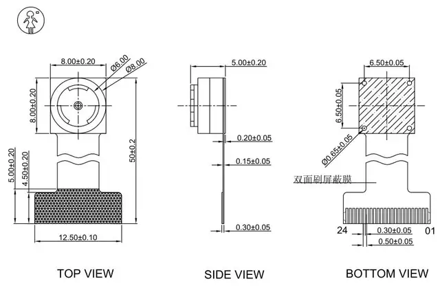 720P flex cable Camera Module,mini OV9712 HD cmos sensor camera 3
