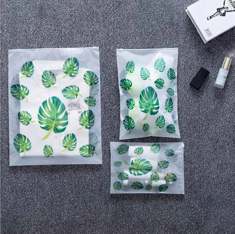 Transparent Travel EVA Material Cosmetic Bag Leaf Waterproof Storage Makeup Bag Portable Large Capacity Make Up Organizer Case