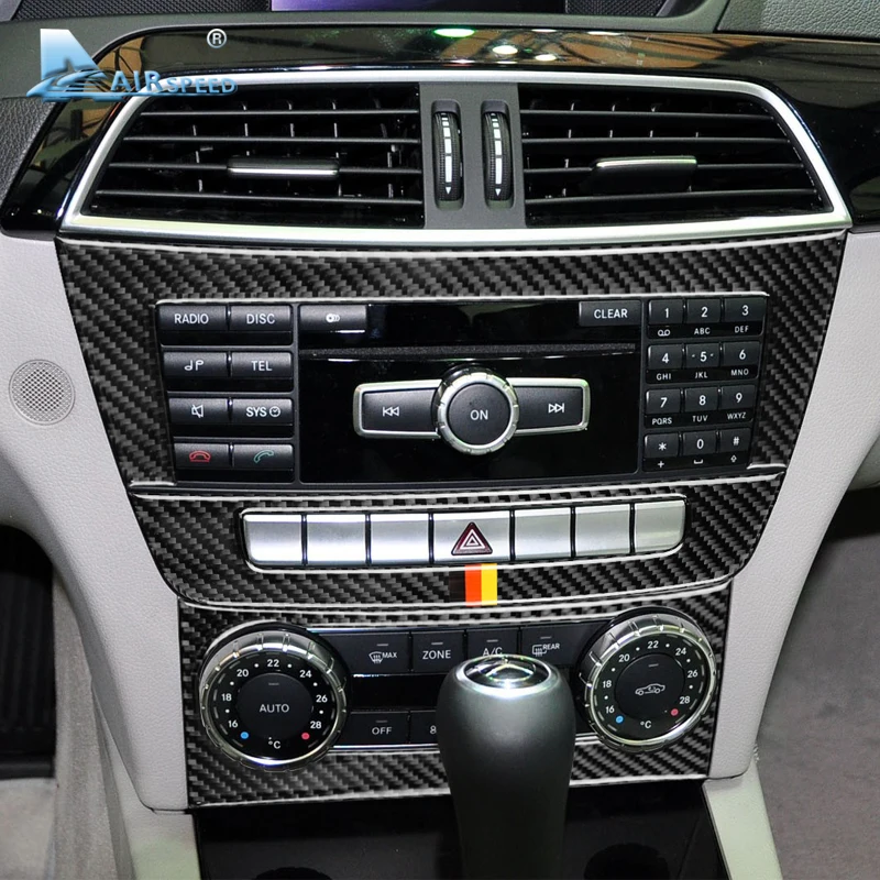 Airspeed для Mercedes Benz C Class W204 аксессуары 2011 2013 из углеродного волокна наклейки на