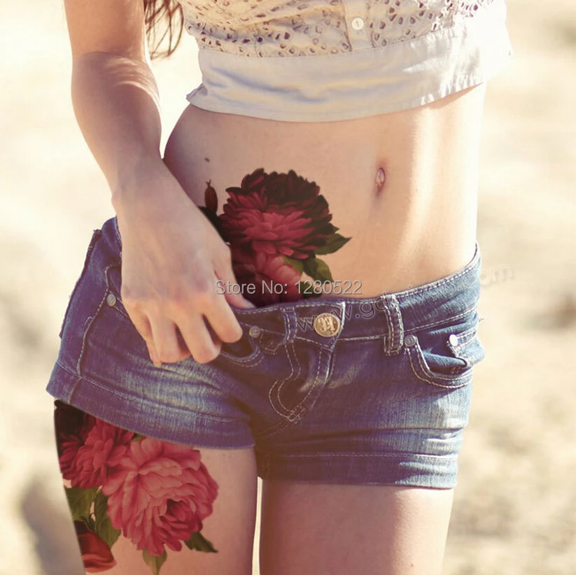 Venta Al Por Mayor 100 Uds Tatuaje Temporal Grande Arte Corporal