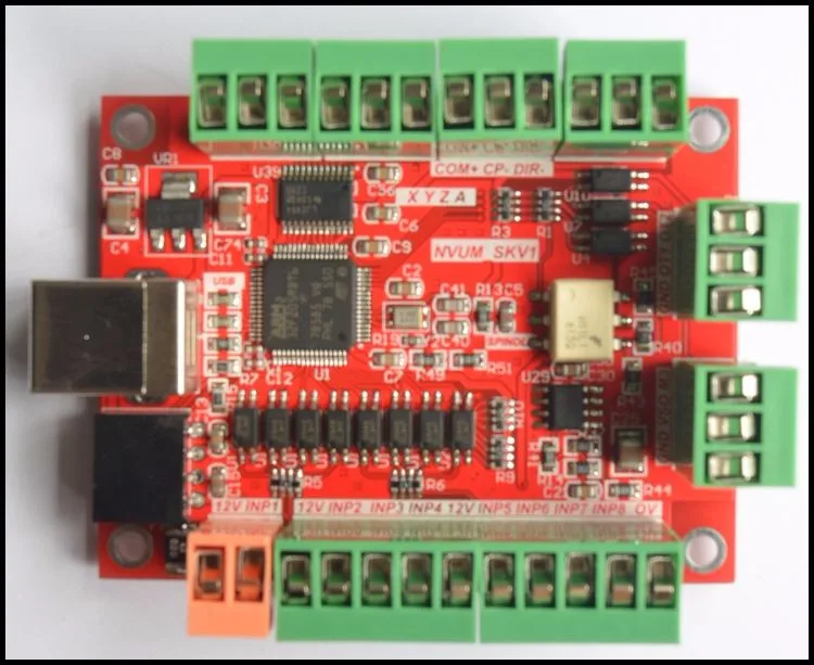 CNC MACH3 USB 4 оси 100 кГц USBCNC Гладкий Степпер контроллер движения карта секционная плата для гравировки с ЧПУ 12-24 В