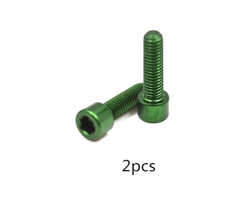 M5 17mm green Сверхлегкий 2 шт. велосипедный держатель для бутылки с водой болты M5* 16 M5* 17 мм для дорожного горного велосипеда алюминиевый сплав держатель для бутылки с водой винты - Цвет: M5 17mm green