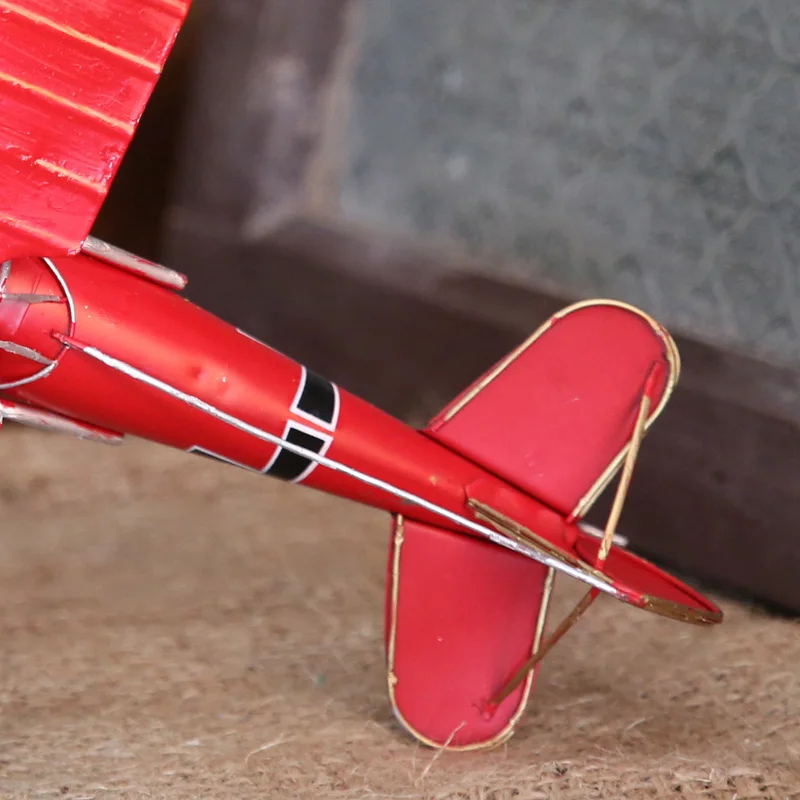  Retro Tin model plane room children's room crafts small bedroom - 32729492359