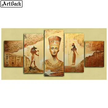 

5d diamond painting Egyptian landscape portrait icon full square 3d diamond mosaic kit diamond embroidery crafts 1 set 5 pieces