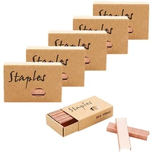 26/6 розовое золото Стандартные скобы 12 мм 950/Набор 6 компл./упак. 5700 подсчет для офисных денег универсальные скобы канцелярские принадлежности