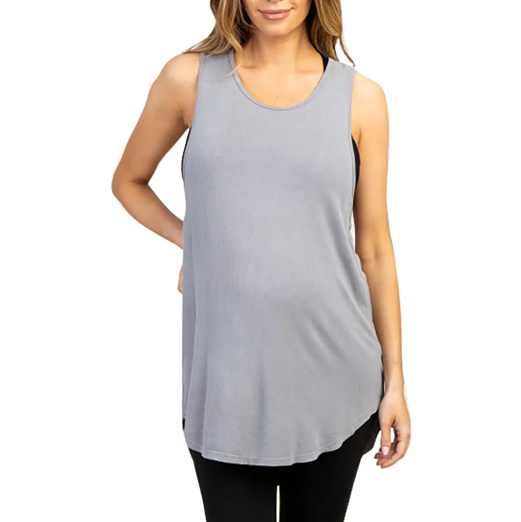 

Pregnancy Clothes Women Pregnant Sleeveless Solid Tops Breastfeeding Maternity Clothes Maternity Tops Chalecos Para Mujer Nurse