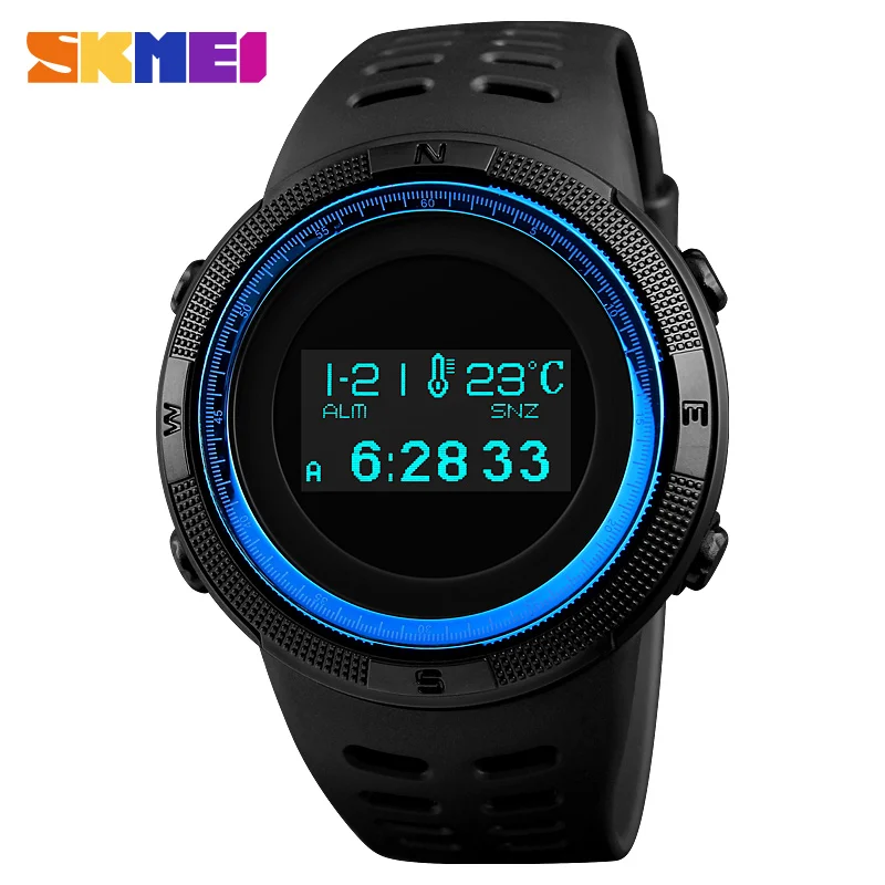 

SKMEI Sport Watch Men Digtal Outdoor Fashion Clock Man Watches 2 Time 12/24 Hour Male Wristwatch Top Brand Luxury Pedometer 1360