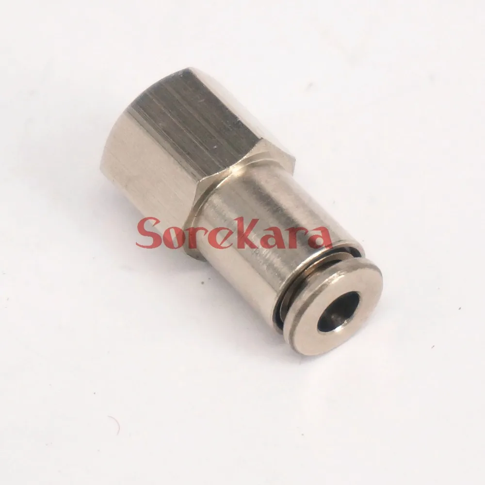 Pneumatic Nickel Brass Push In Connector Union Quick Release Air