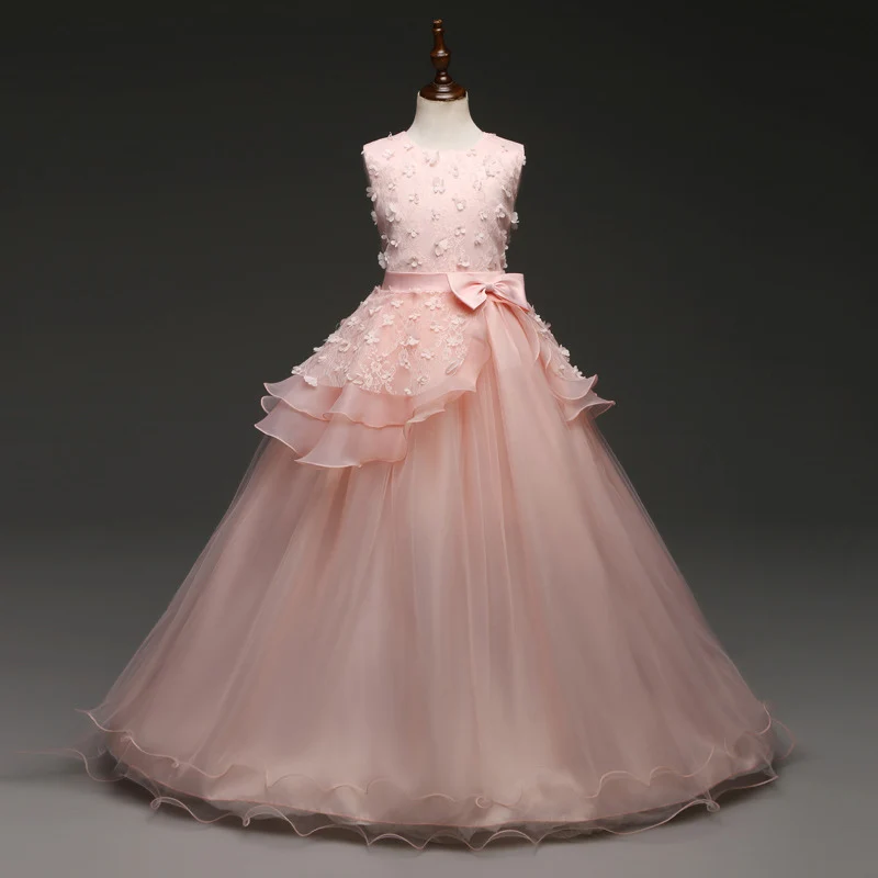 New 2018 Flower Girl Party Dress Baby Birthday Tutu Kids Dresses For Girls Clothes Wedding Princess Children Dress with Flowers цена New 2018 Flower Girl Party Dress Baby Birthday Tutu Kids Dresses For Girls Clothes Wedding Princess Children Dress with Flowers цены онлайн