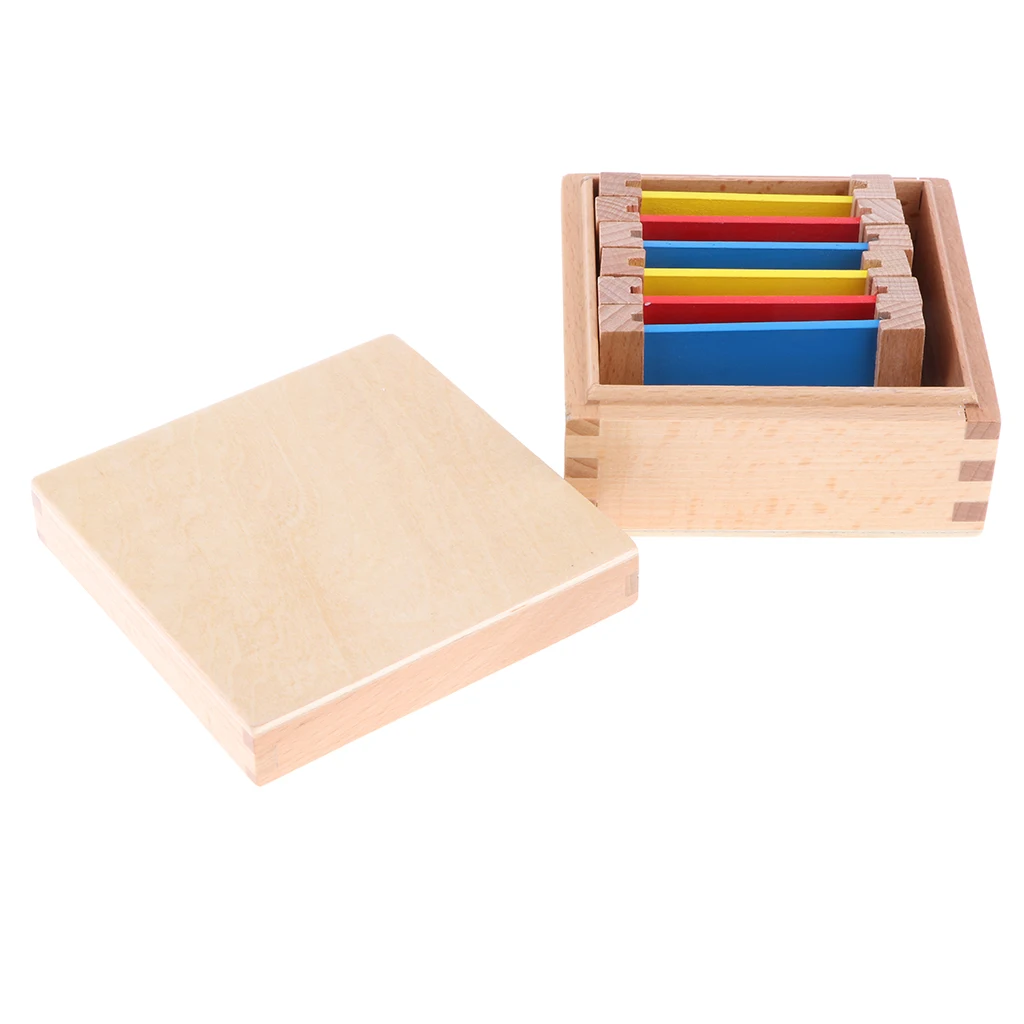 Wooden Montessori Sensorial Material Learning Three Color Box Kids/Baby Early Learning Educational Toy