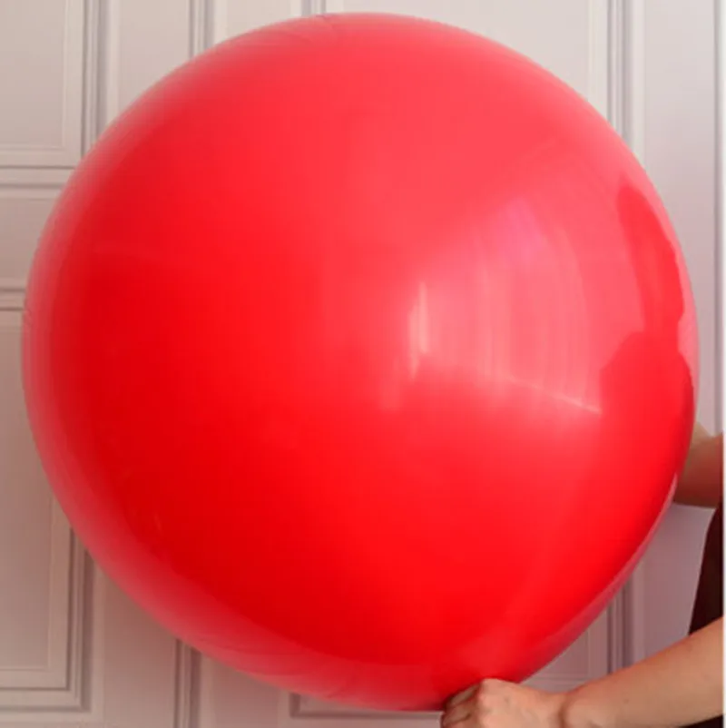 1 шт. 36 дюймов Большой размер Золотое конфетти латексный шар розовый шар взрослый свадебное украшение взрослые с днем рождения воздушные шары игрушки - Цвет: 36inch red