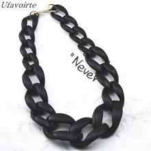 Ufavoirte модный подарок высокое качество матовое акриловое ожерелье нагрудник массивное ожерелье s цвет черный белый для женщин цепь