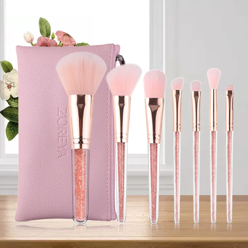 7 Branch Crystal Makeup Brush Set Makeup Brush Powder Brow Powder Blush Cosmetic Set Professional Makeup Makeup Tools