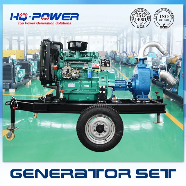 30kw 40kva mobile irrigation farm water pump diesel engine generatorin
