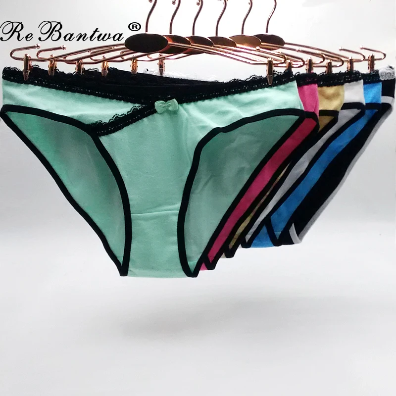 

Rebantwa 10pcs Women's Sexy Lace Panties Everyday Style Cotton Woman Underwear Briefs Girls Lingerie Patchwork Knickers For Wome