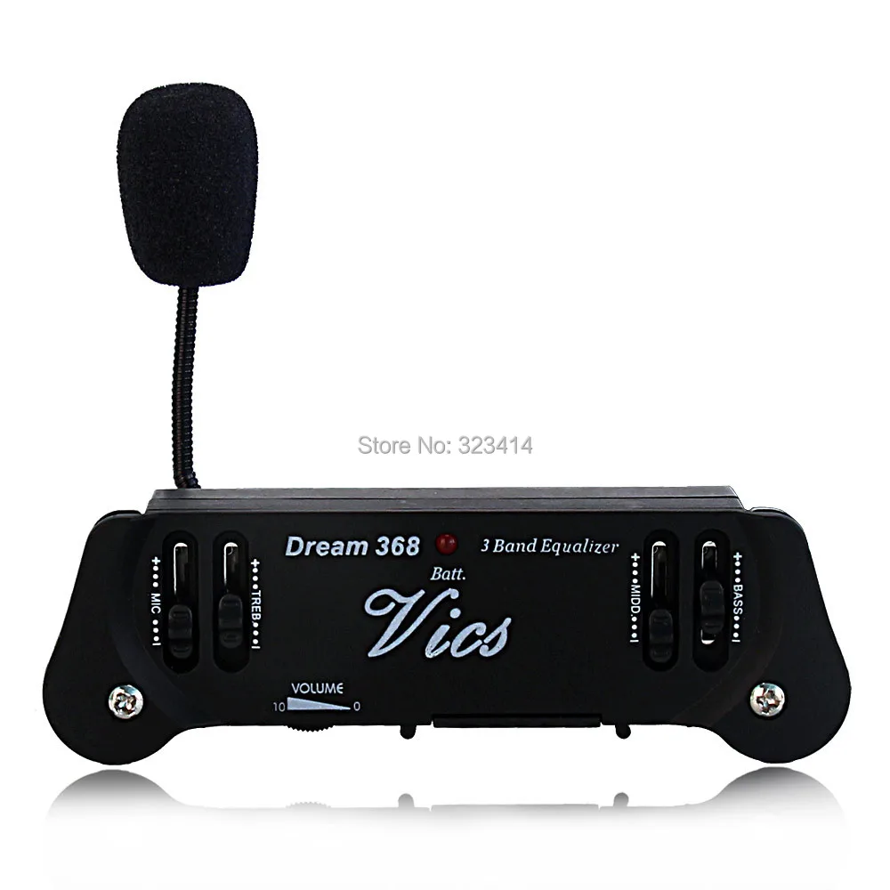 3 Band EQ Equalizer Piezo Pickup Tuner for Acoustic / Classical Guitar