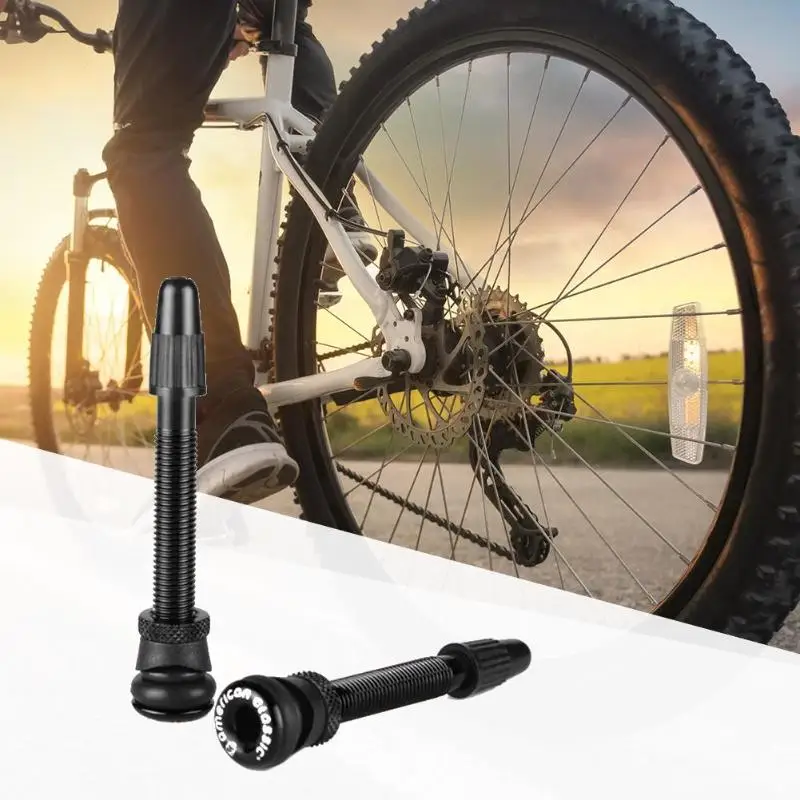 2pcs Tubeless Presta Valve Stems MTB Road Bike Extender Component Accessories
