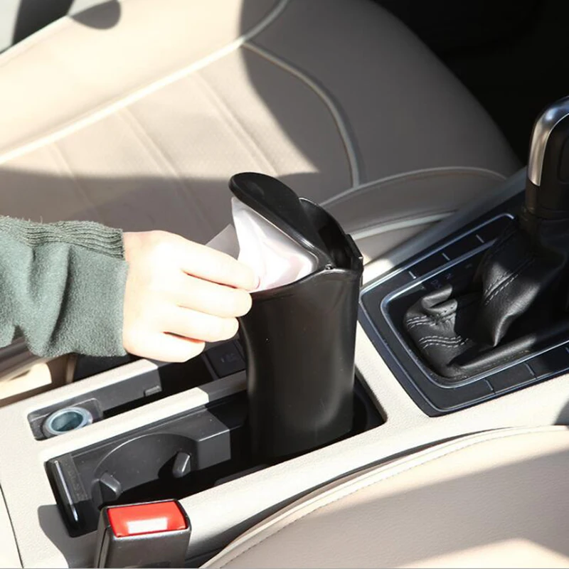 

New Car Trash Bin Auto Organizer Storage Box Car Trash Can Rubbish Gargage Holder Automobile Storage Bucket For Renault