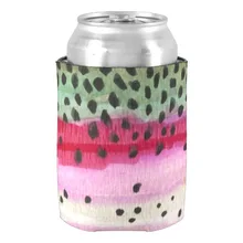 Милые Радужная Форель Рыбалка может охладитель одежда для свадьбы, дня рождения сувениры неопрена пиво может держателей пользовательские пару изоляторов напитка