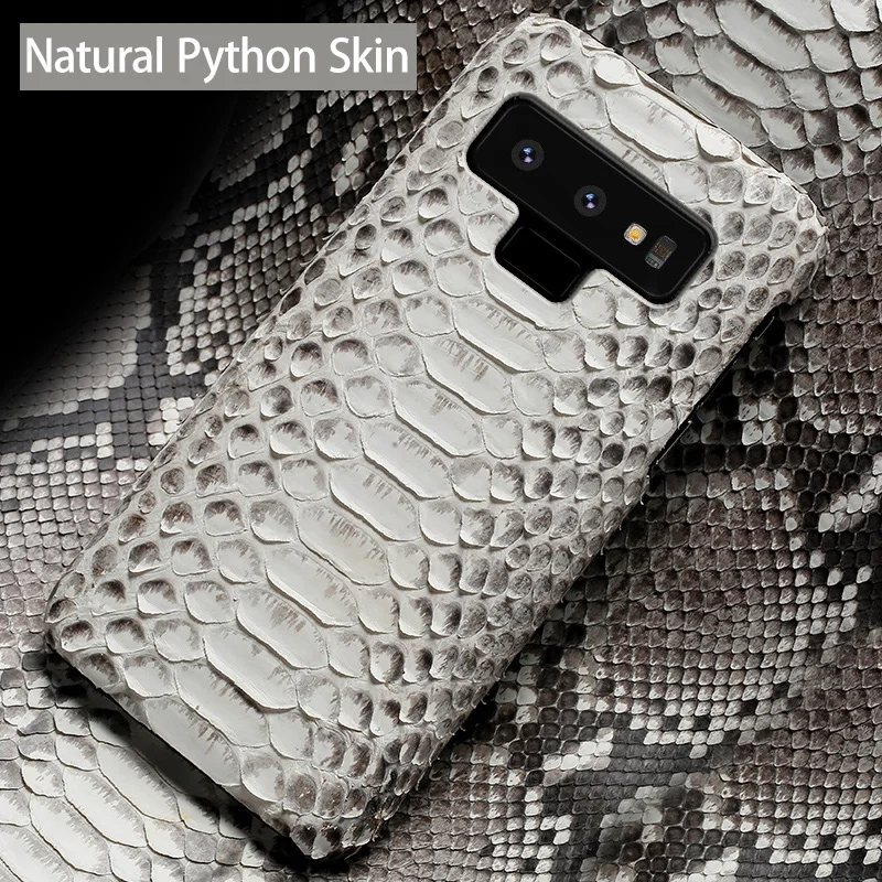

Phone Case For Samsung Note 9 8 5 S10 S9 S8 S7 S6 Edge Plus A3 A5 A7 A8 J3 J5 J7 Natural Python Skin High-end Custom Back Cover