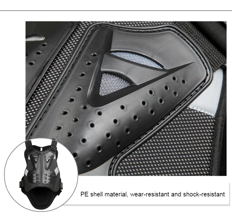 Мотокросс груди протектор Броня жилет гоночный защитный корпус-охранник Броня PE охранников Race задняя Поддержка