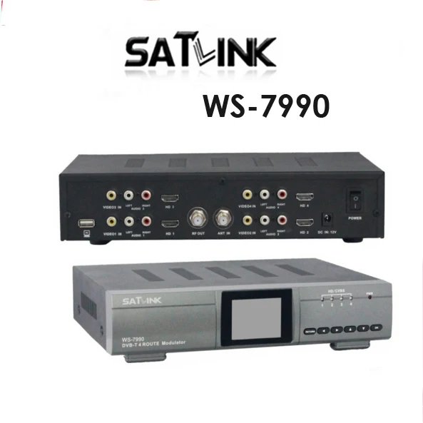 SATLINK WS-7990 hdmi модулятор DVB-T 4 канальный модулятор MPEG4 1080P RF модулятор