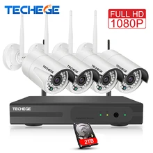 Techege 4CH Surveillance 1080P NVR 1080P WIFI IP Camera 2.0MP wireless kit WiFi Camera CCTV System P2P onvif CCTV camera system