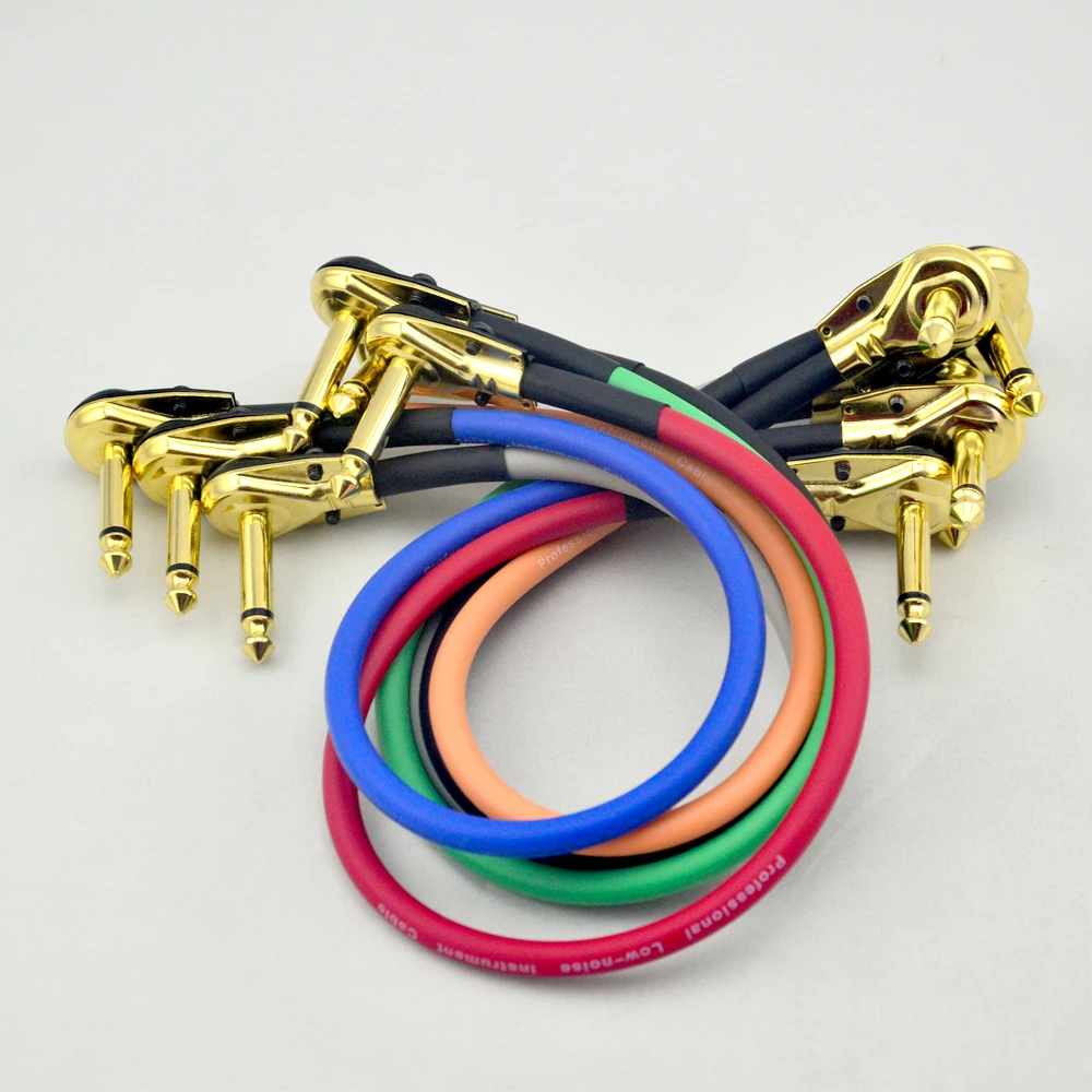 6 PCS Guitar Effect Pedal Instrument Patch Cable with 1/4 Inch 6.35mm