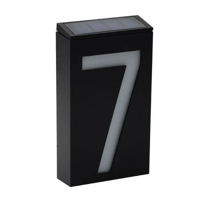 Sinal de Luz Endereço da Porta do Hotel Energia Solar Casa Placa Número Dígitos Novo Led 25 Luminárias de parede externas