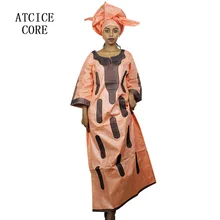 Африканские платья Дашики африканские платья для женщин bazin riche дизайнерское платье с вышивкой длинное платье с шарфом LA073