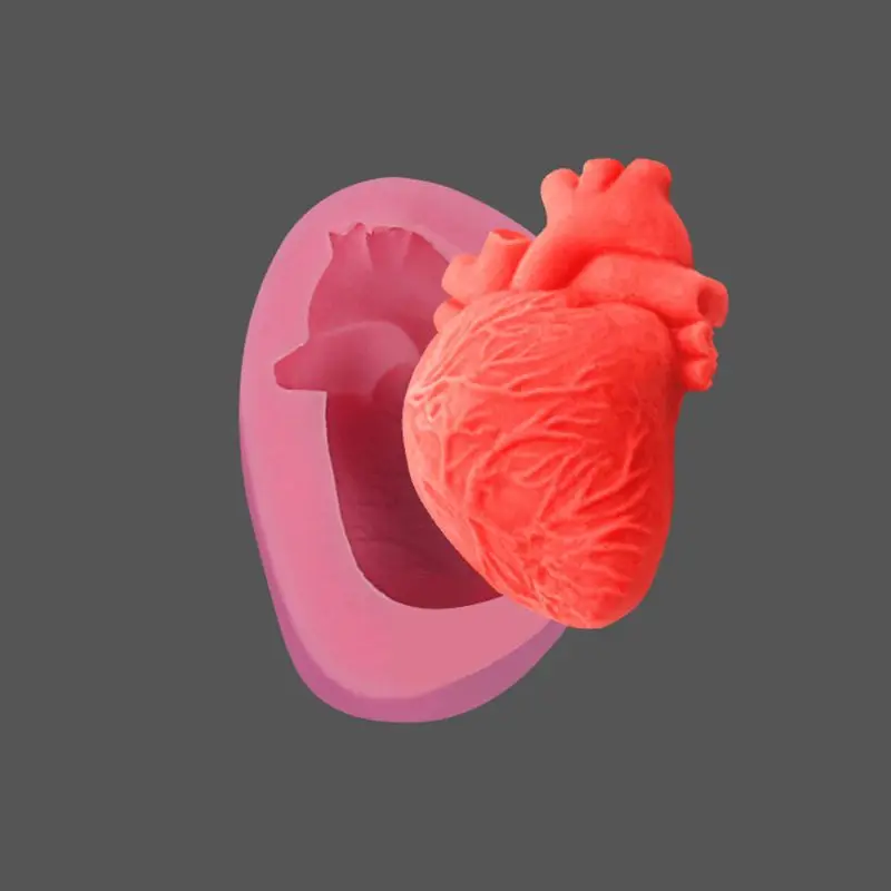 3D Cardiac Heart Shape Casting Molds for Resin Soap Wax Fondant Art Craft Tools