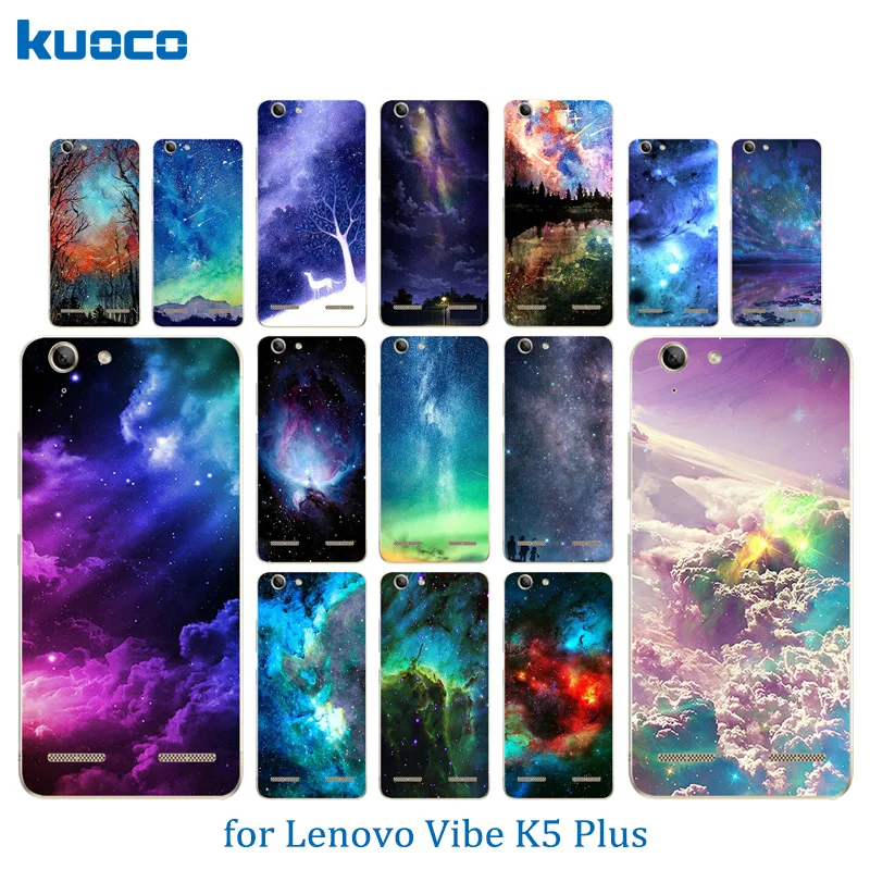 Чехлы для телефонов Lenovo Vibe K5 чехол Plus Lemon 3 A6020 сумки звездное небо узор Мягкий ТПУ