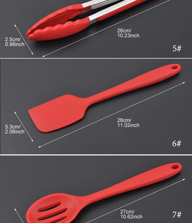 Кухонная силиконовая ложка с антипригарным покрытием, лопатка, половник, венчики для яиц, посуда, набор посуды, кухонные принадлежности для инструментов