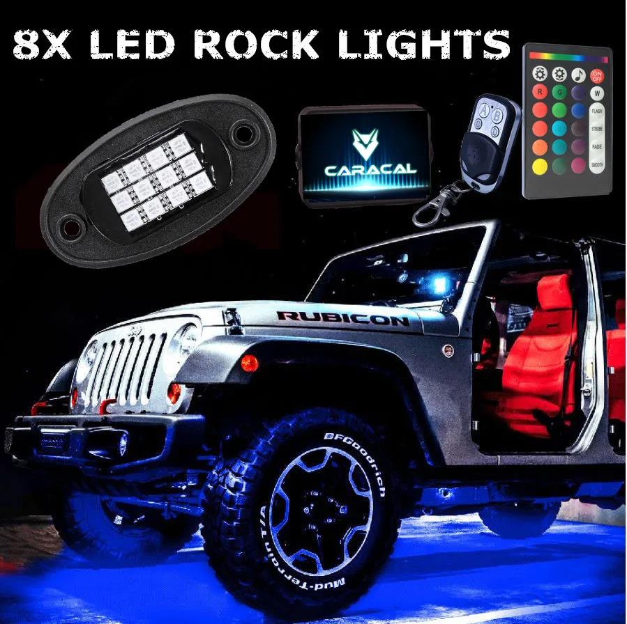 

Rock Light Pod LED RGB 16 Million Color Wireless Control for Offroad Jeep & Trucks