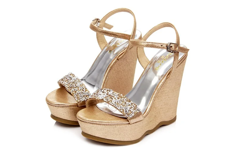 39_Womens Summer Fashion High Platform Wedges Small Size Shoes Online Elegant Rhinestone Sandals On Sale High Quality