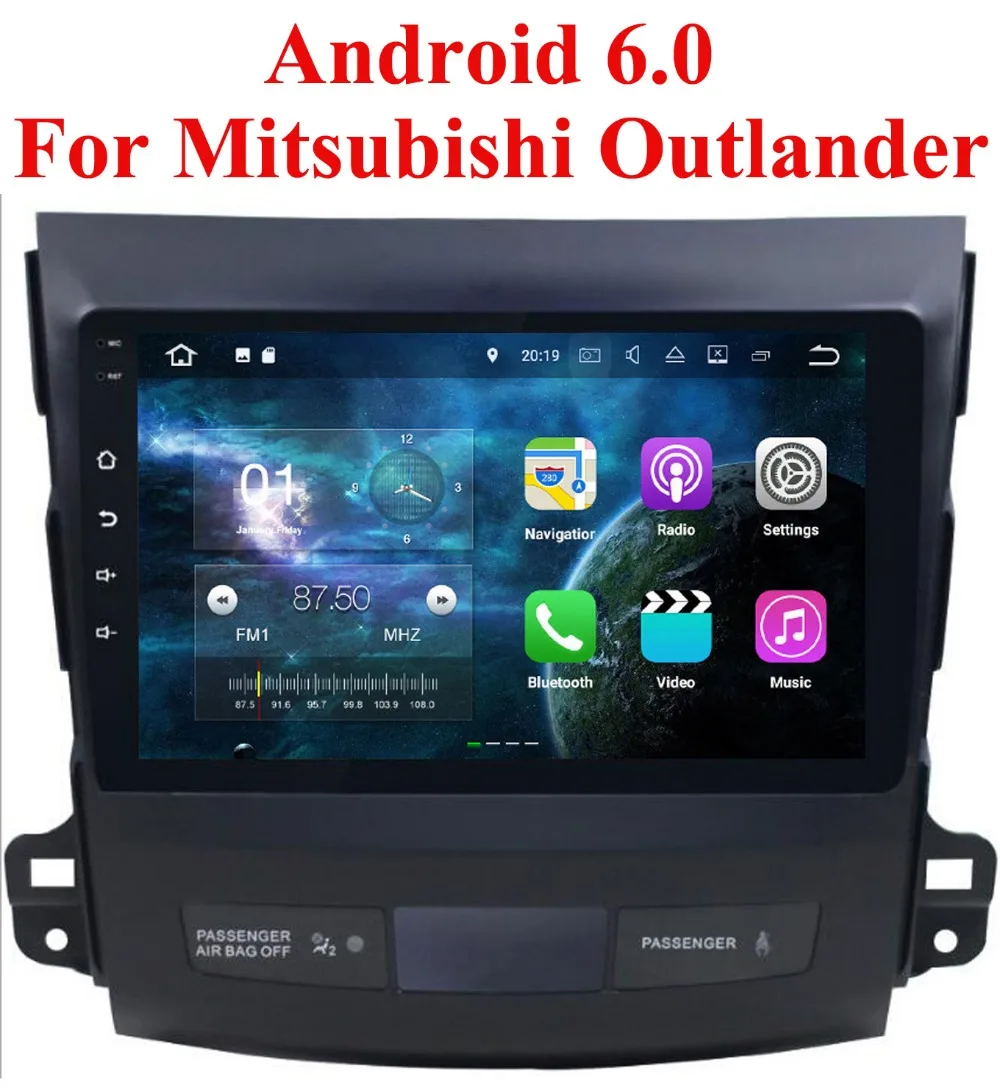 Car 2 din GPS for Mitsubishi Outlander 9 inch screen radio navigation