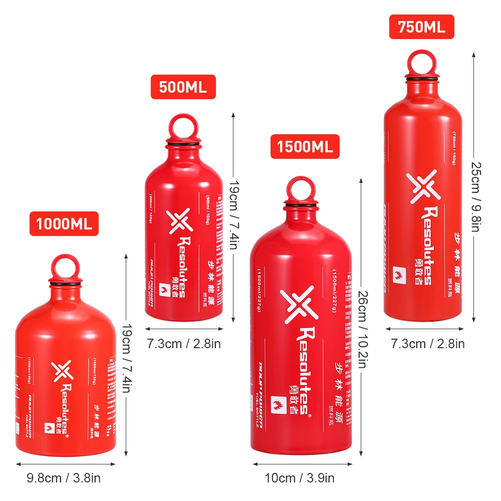 Бутылка для топлива на открытом воздухе для кемпинга, бутылка для хранения алкоголя, бензина, керосина, бутылка для хранения топлива, пустая бутылка 500 мл/750 мл/1000 мл/1500 мл