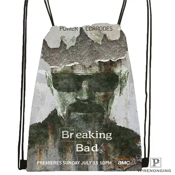На заказ breaking_bad Drawstring рюкзак сумка милый рюкзак дети ранец(черная спинка) 31x40 см#2018611-1 - Цвет: Drawstring Backpack