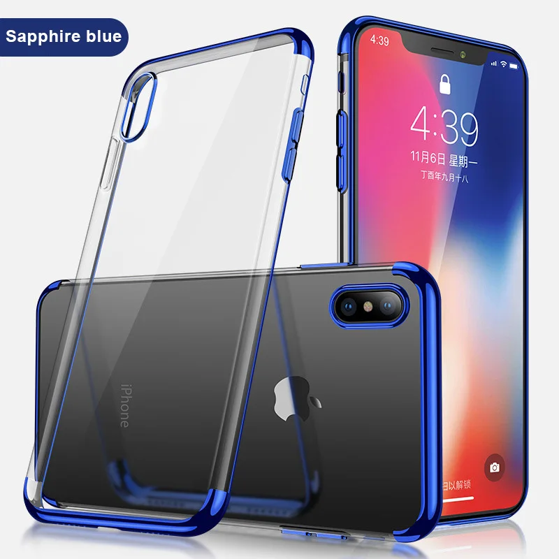 Покрытие shiningCell чехол для телефона для iPhone 6 S 6 S 7 8 Plus X XS Max XR 6plus 6splus 7plus 8 Plus Ультратонкий чехол силиконовый чехол - Цвет: Blue