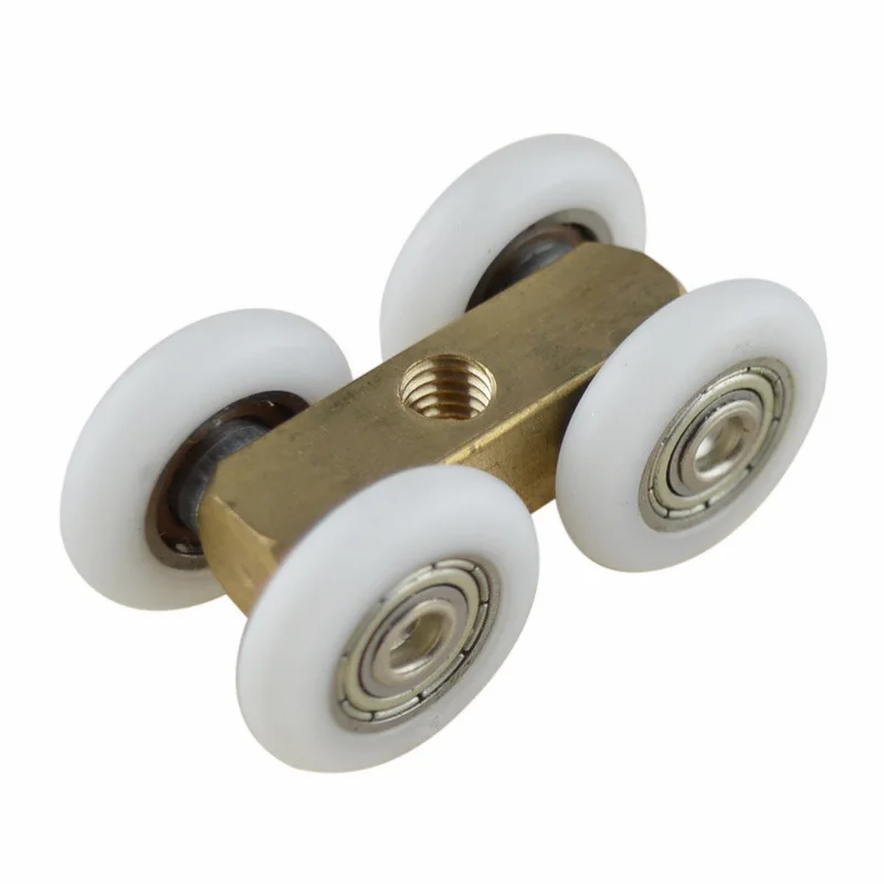FGHGF Double Wheels Top Bottom Bathroom Shower Door Rollers Runners