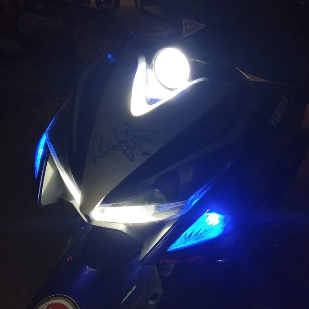 Motor Modifikasi Aerox155 Nvx155 Hid Merah Biru Putih Lampu Depan