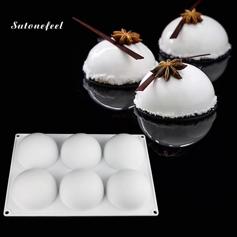 Ball Shape Mousse Mold Food Grade Silicone Cake Dessert Mold for Baking Pan DIY Muffin Baking
