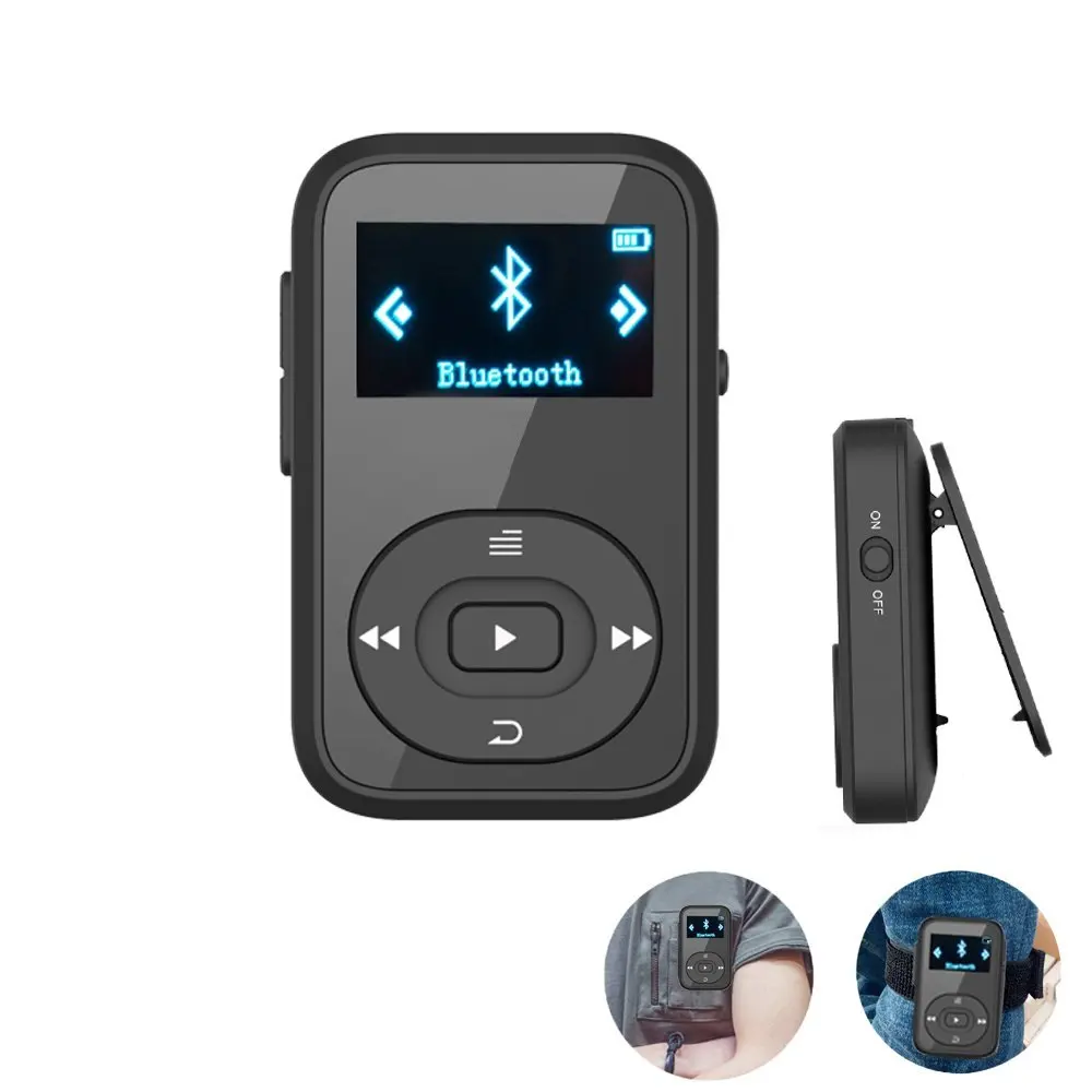 Raad eens Geven kijken Original Mini Clip Bluetooth MP3 Player 8GB for Running Sport Folder View  HIFI Sound Playback MP3 Music Player + Free Armband - AliExpress Consumer  Electronics