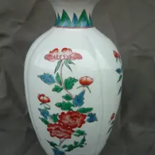 Старый династии Цин красочная фарфоровая ваза, ручная роспись, лучшая коллекция и украшение