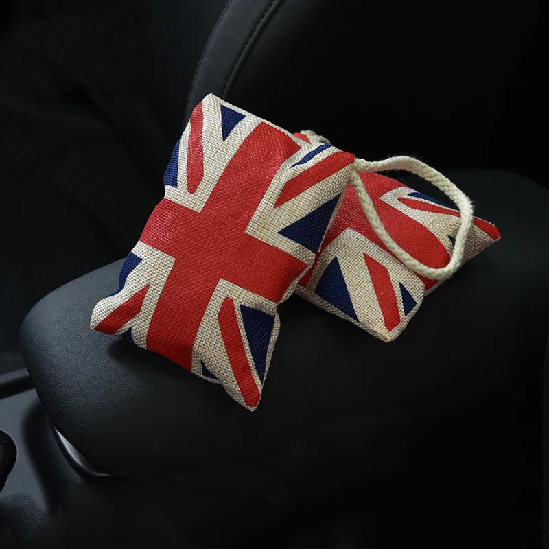 

1Pc Union Jack Style Car Bamboo Charcoal Activated Carbon Air Freshener Odor Deodorant Bag For Mini Cooper JCW One S Car Styling