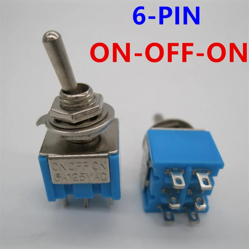 5pcs Mini Switch Mts-203 6-pin G104 On-off-on 6a 250v Toggle Switches ...