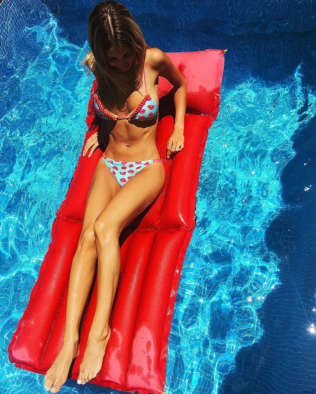 High Quality Pink&Orange Bikinis Women Low Waist Brazilian Padded