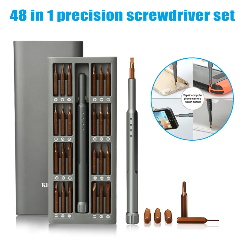One Set 48 in 1 Precision Screwdriver Tool Kit for Phone Tablet Compact