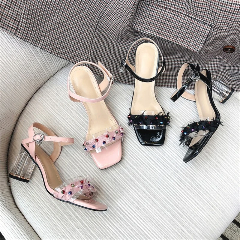 MSSTOR Rivet Transparent Sandals Plus Size Mixed Colors Party Strange Style Woman Sandals 2019 Summer Peep Toe Ladies Sandals MSSTOR Rivet Transparent Sandals Plus Size Mixed Colors Party Strange Style Woman Sandals 2019 Summer Peep Toe Ladies Sandals